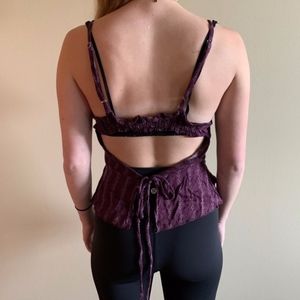 American Eagle Purple Open Back Tank